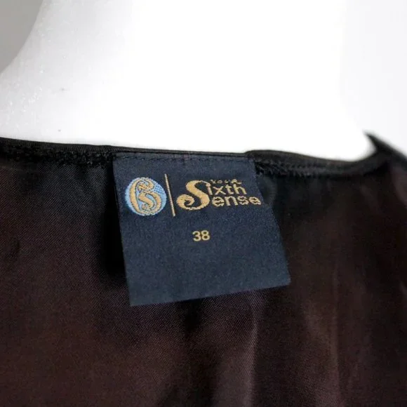 Your Sixth Sense by C&A Gold Black Embroidered Vest Unisex Size 38 - Picture 4 of 13